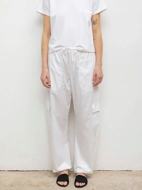 LESET Yoko Cargo Pant in White